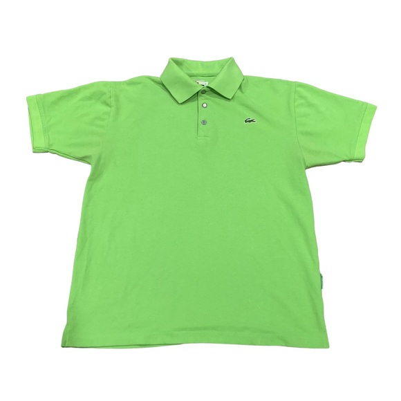 Lacoste Shirts Vintage Lacoste Mens Green Short Sleeve Polo Shirt
